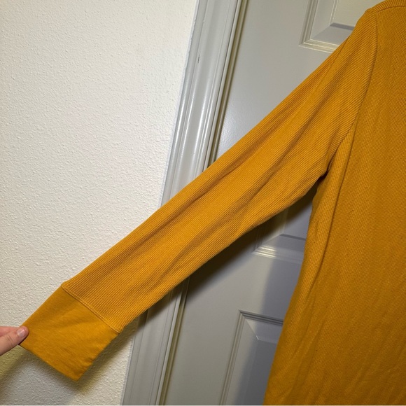 Time & Tru Mustard Yellow V Neck Long Sleeve Thermal Top size XXL - Picture 7 of 8